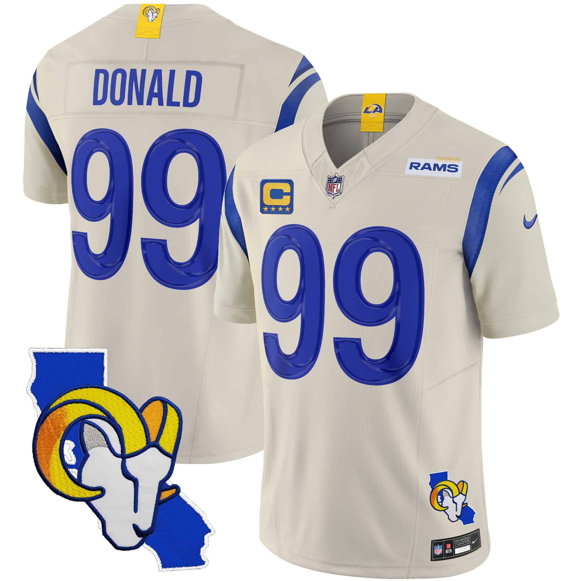 Men Los Angeles Rams #99 Donald Grey 2024 Nike California Patch Vapor Limited NFL Jersey->indianapolis colts->NFL Jersey